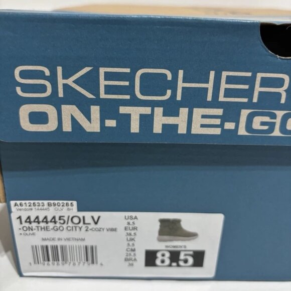 Skechers Women’s On The Go City 2 - Cozy Vibe Olive Winter Boots, Size 8.5 M - Picture 7 of 7